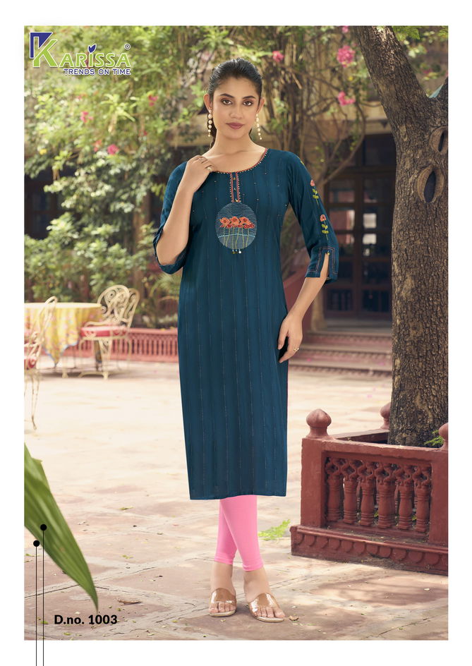 Charvee By Karissa Weaving Rayon Designer Kurtis Wholesalers In Delhi